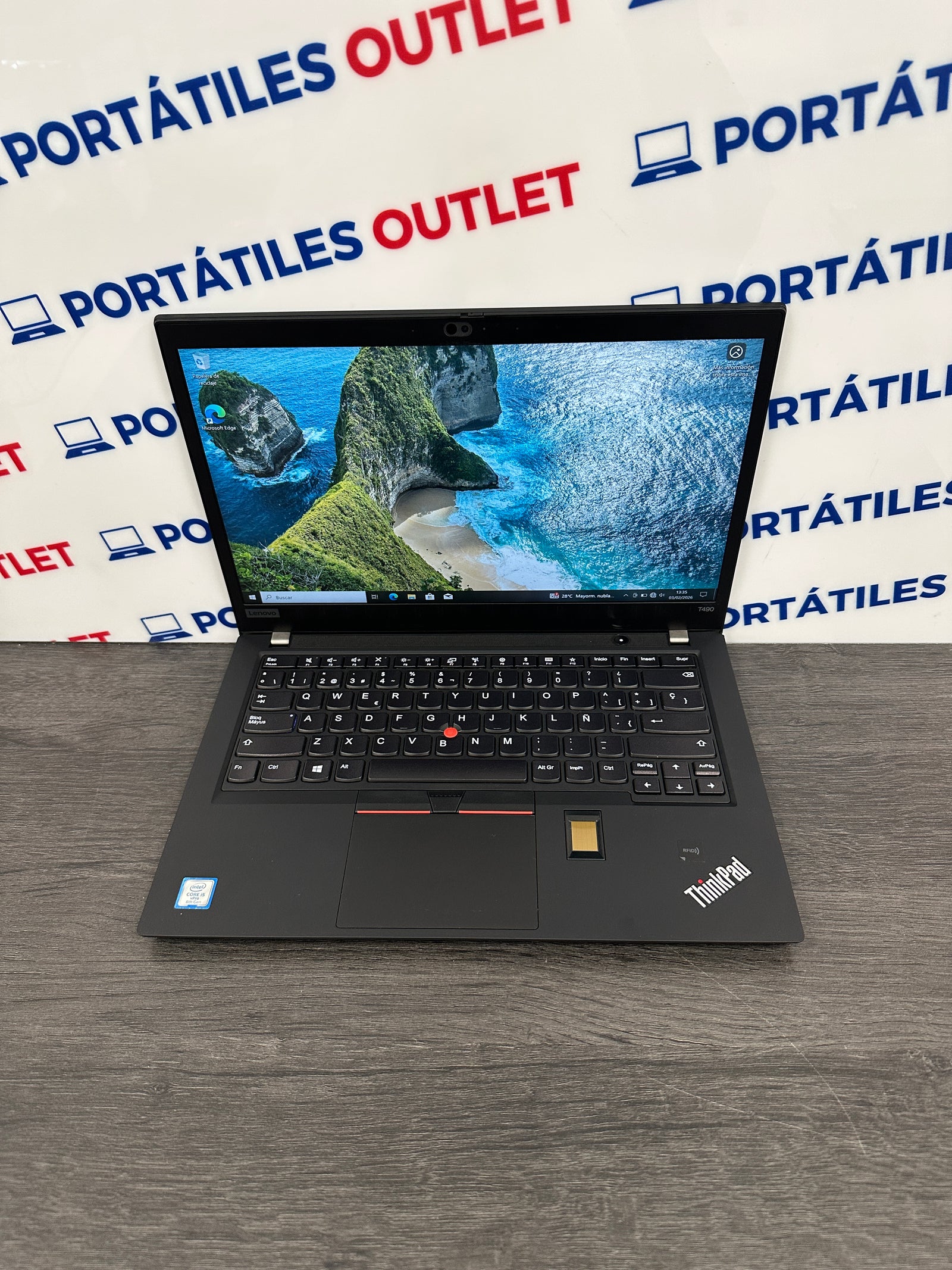 Lenovo Thinkpad T490 Core i5 i5-8265U 1.6GHz (Total: 4 núcleos) 8GB 256GB SSD - Portátiles Outlet