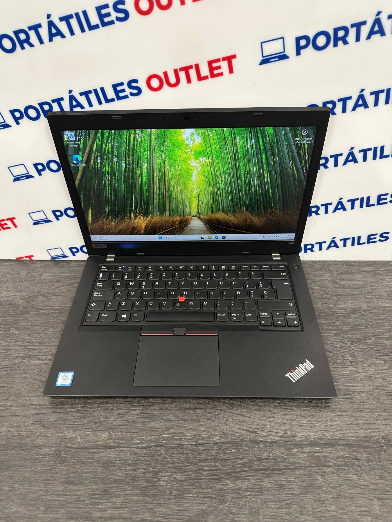 Lenovo Thinkpad L480 Core i5 i5 - 7300U 2.6GHz (Total: 2 núcleos) 8GB 256GB SSD - Portátiles Outlet